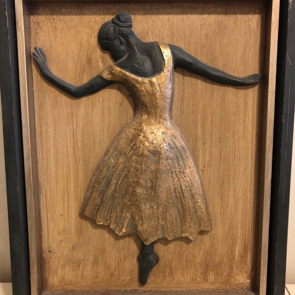 Ballerina frame measures 13in x 17in. Heavy.